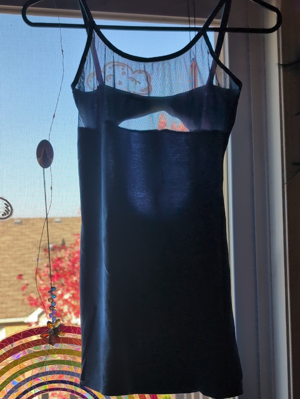 lululemon athletica Blue & Purple Sheer Mini Dress